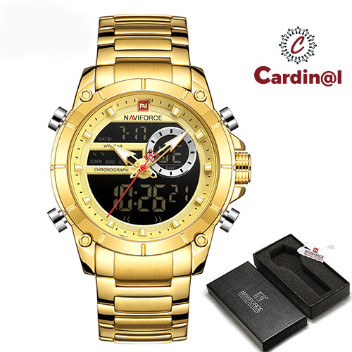 NAVIFORCE NF CH 9163 Golden Mens Watch Price In Bangladesh