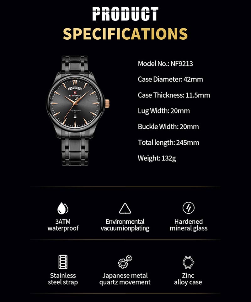 Naviforce 9213 mens watch collection 02 in bangladesh