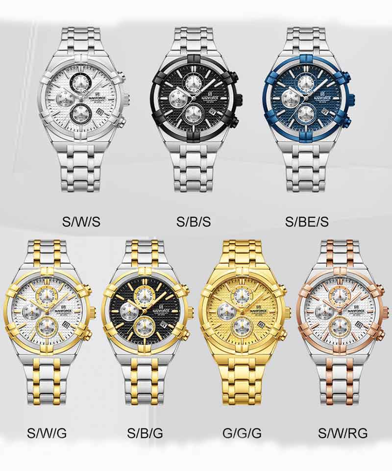 Naviforce NF 8042 Stainless Steel Quartz Watch Collection 09 For men
