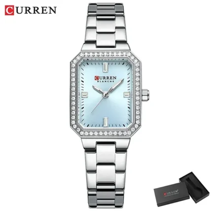 Curren 9102 ch for women Silver Blue 0