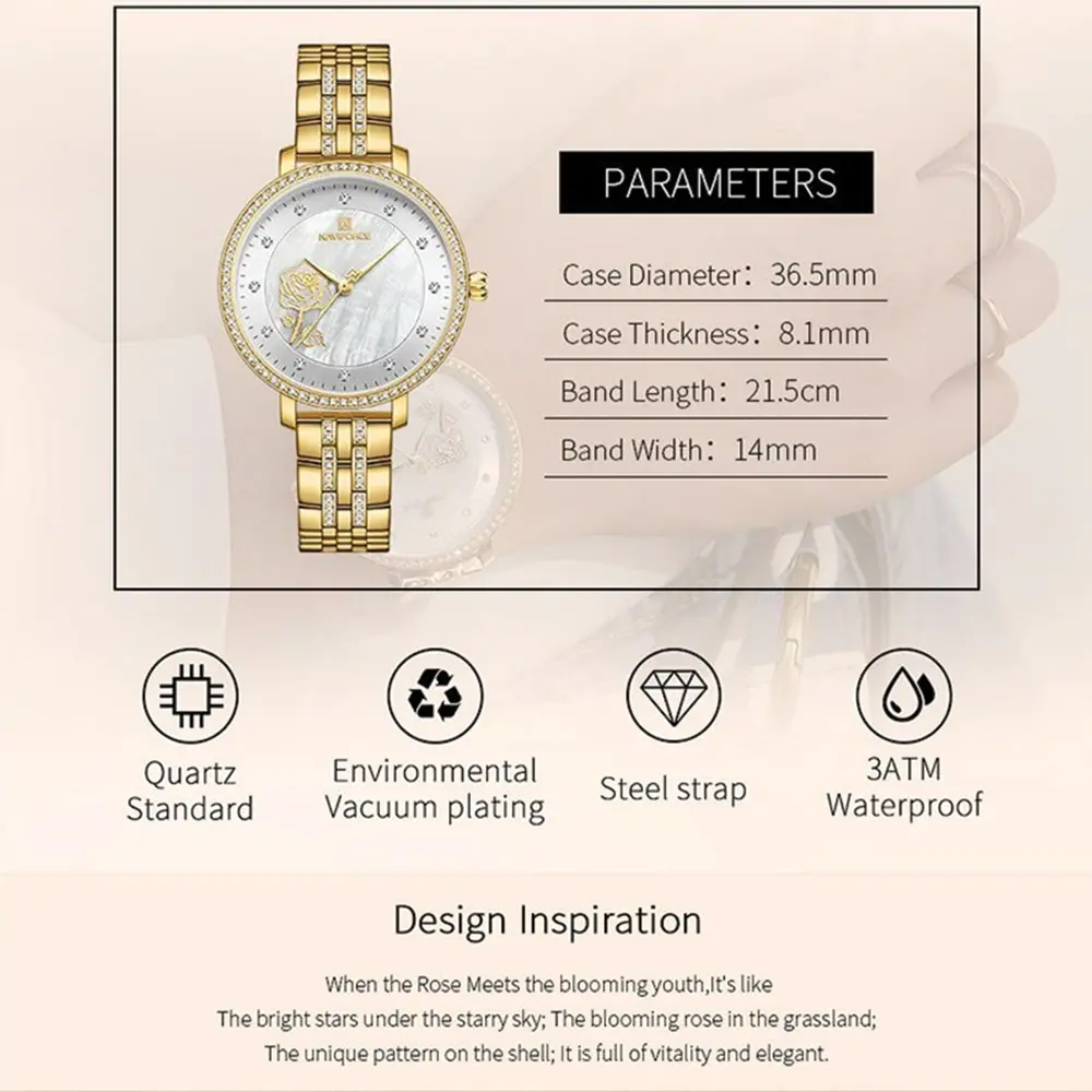 Naviforce 5017 Gold White 02