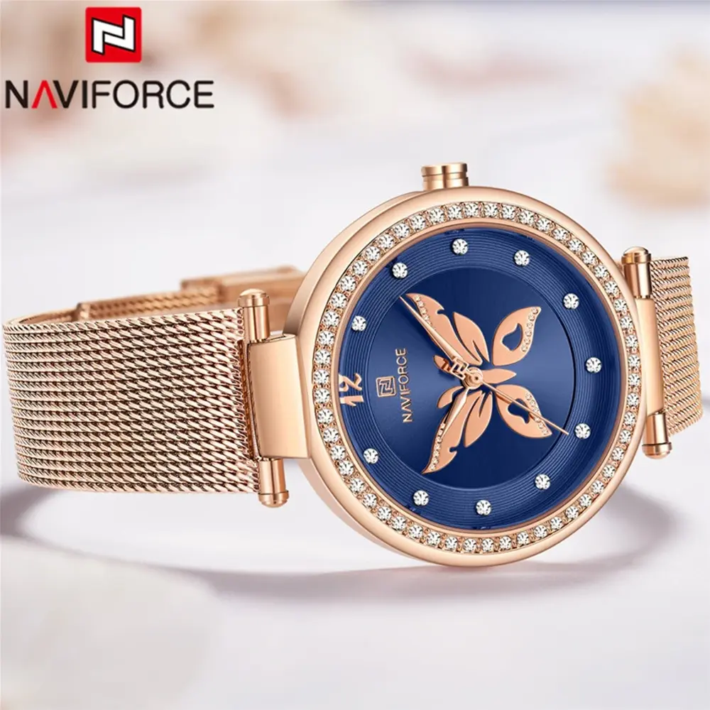 Naviforce 5018 RoseGold Blue 0