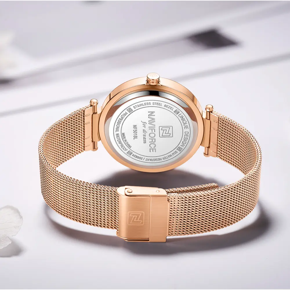 Naviforce 5018 RoseGold Blue 04