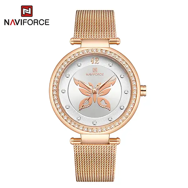 Naviforce 5018 Rosegold White For Women 01