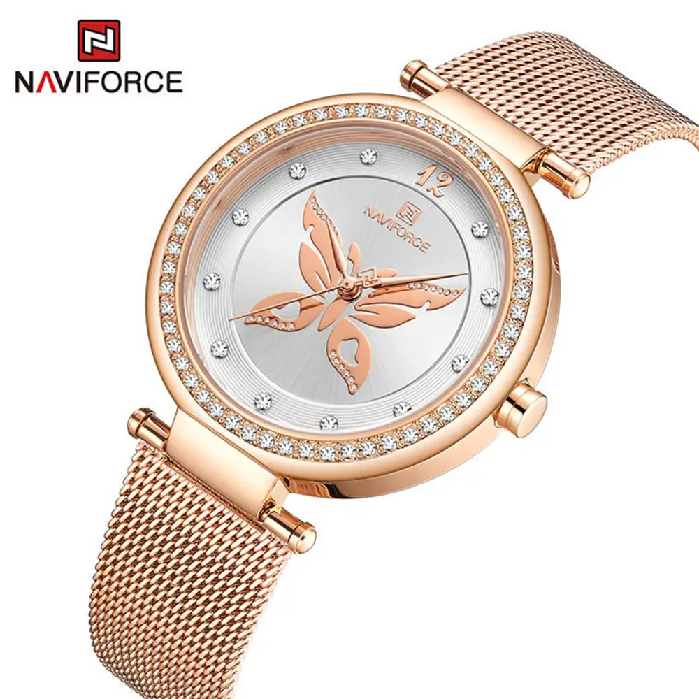 Naviforce 5018 Rosegold White For Women 02