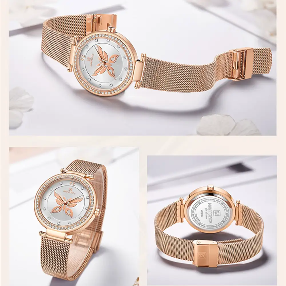 Naviforce 5018 Rosegold White For Women 03