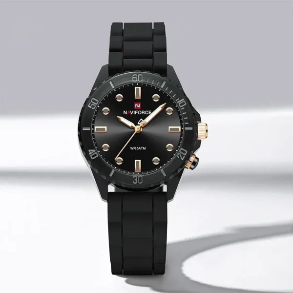Naviforce 7115 for Women Black Price in BD - Original Sports Watch with Silicone Strap