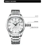 Naviforce 8032 Ch Silver White For Men 02