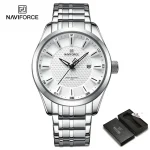 Naviforce 8032 Ch Silver White For Men