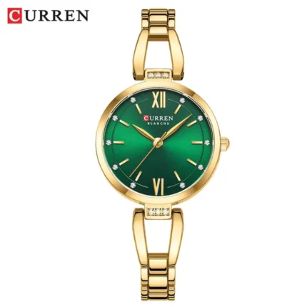 curren 9092 ch for women gold green