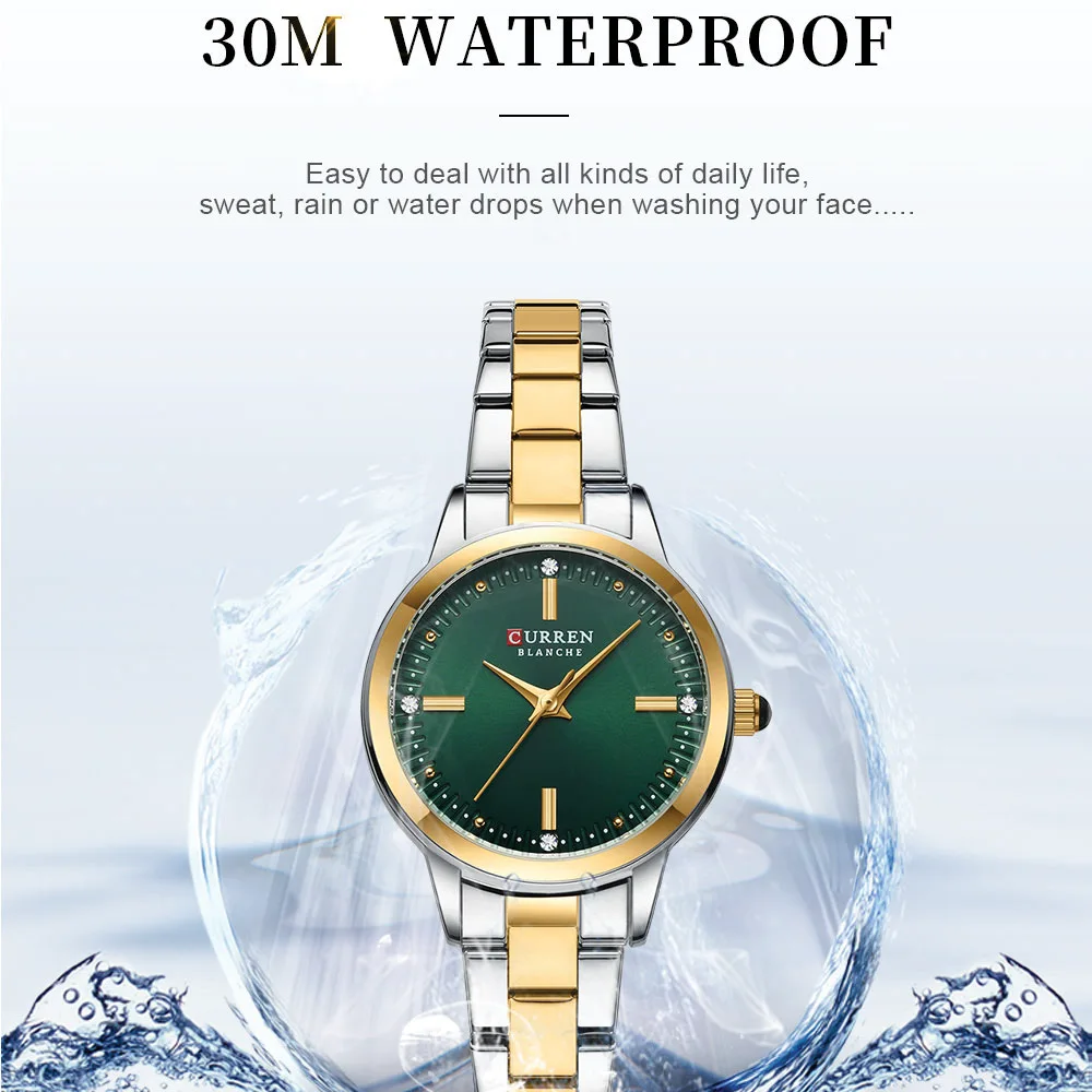 curren 9094 for women gold green 03