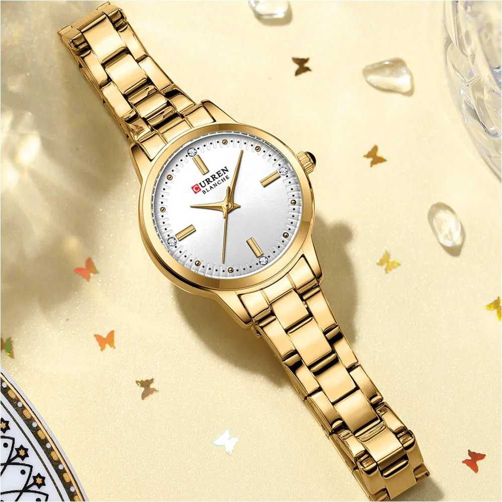 curren 9094 for women gold white 01