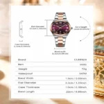 curren 9095 ch for women rose purple 03