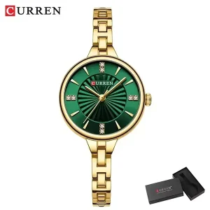 curren 9097 ch for women gold green 0
