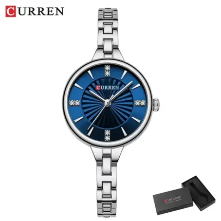curren 9097 ch for women silver blue