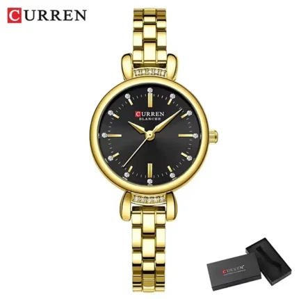 curren 9098 ch for women gold black 0