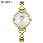 curren 9098 ch for women gold white