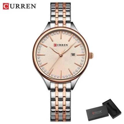 curren 9099 for women silver rose