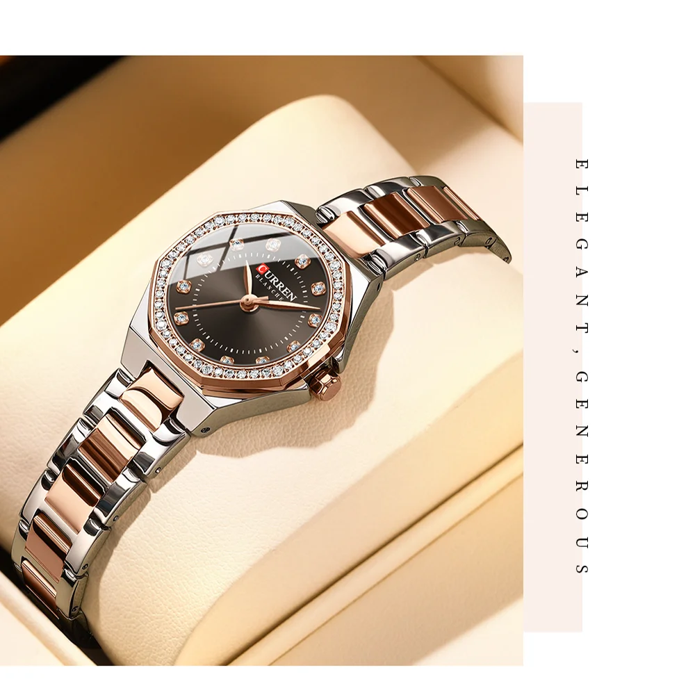 curren 9100 ch for women Rose Gold 01