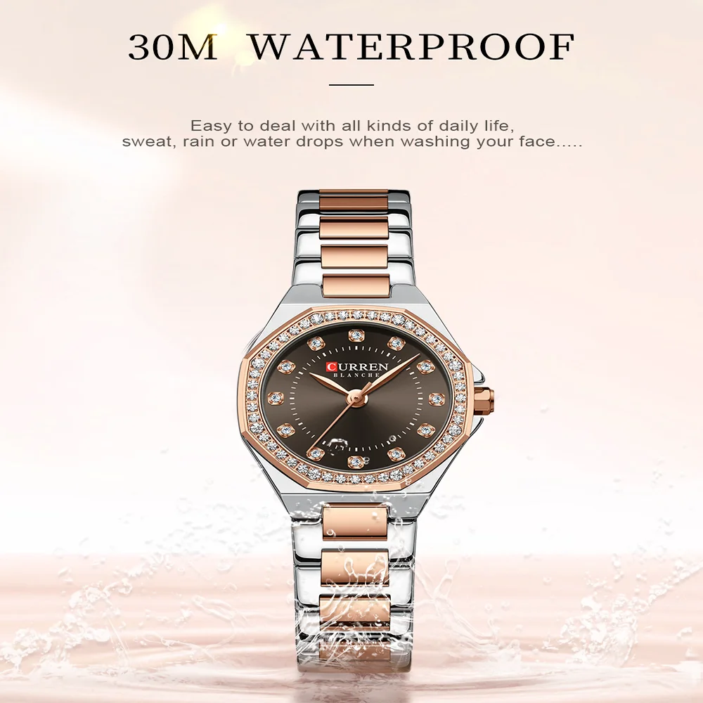 curren 9100 ch for women Rose Gold