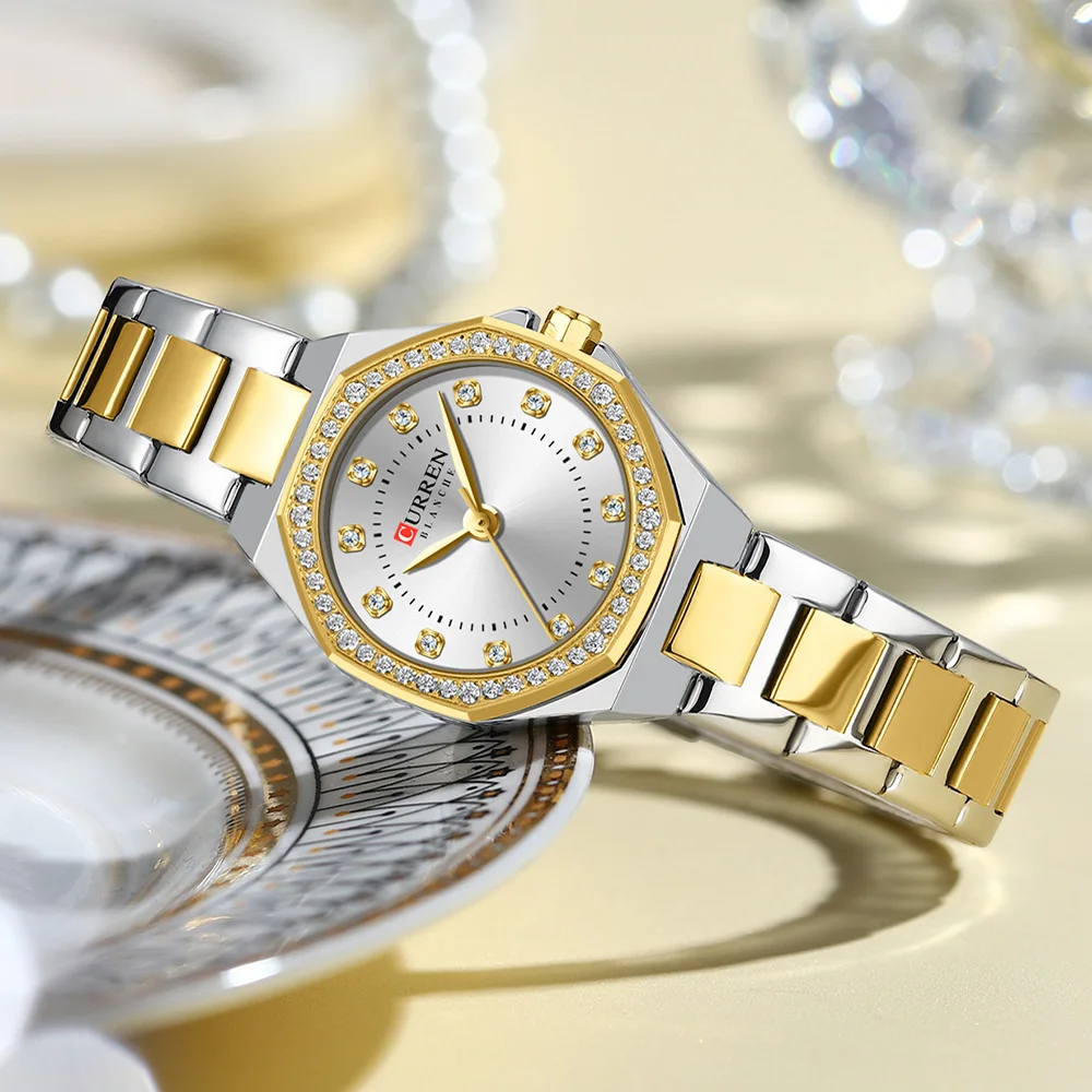 curren 9100 ch for women silver gold white 01