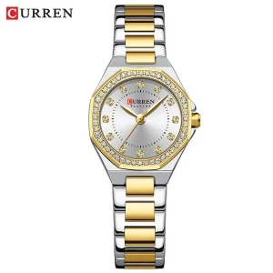 curren 9100 ch for women silver gold white