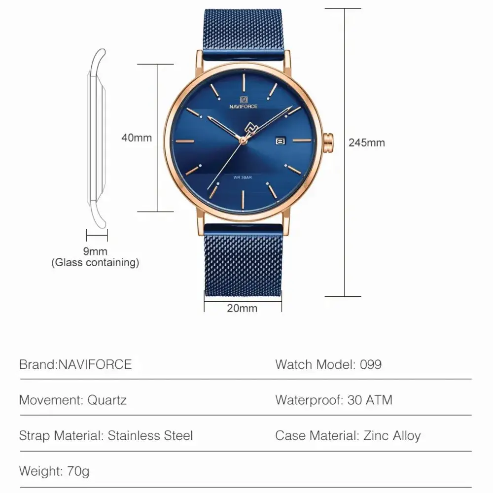 naviforce 3008 Blue for women 02