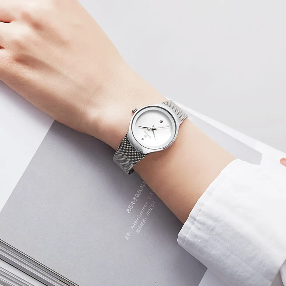 naviforce 5004 Silver Watch For Women