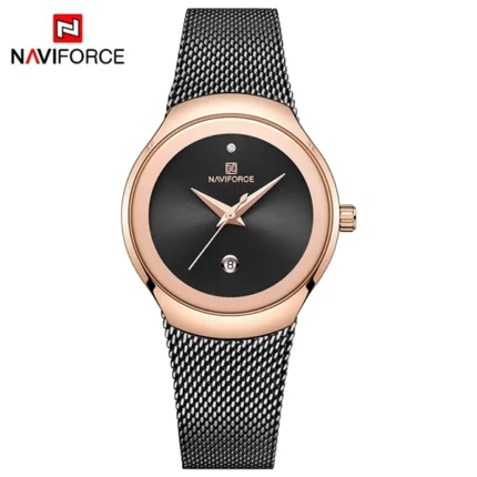 naviforce 5004 rosegold black for women