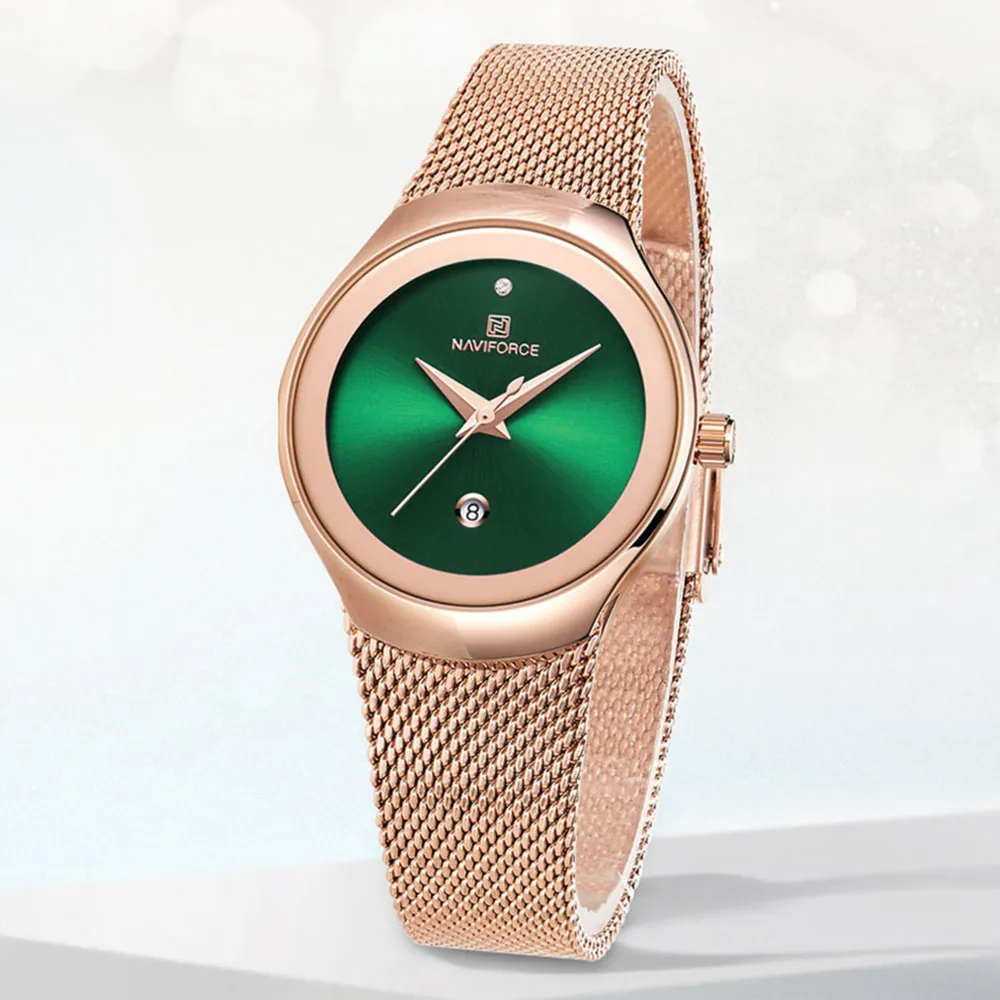 naviforce 5004 rosegold green 03