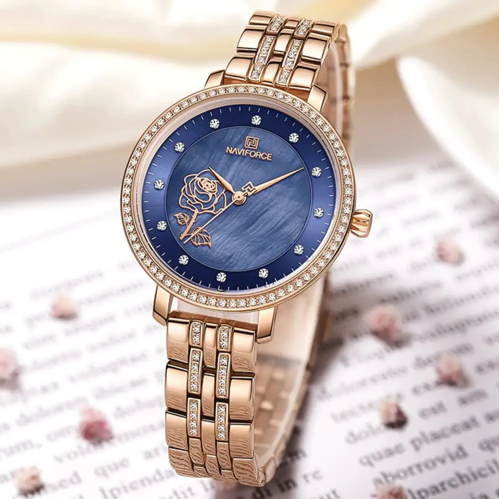 naviforce 5017 Rosegold Blue 01