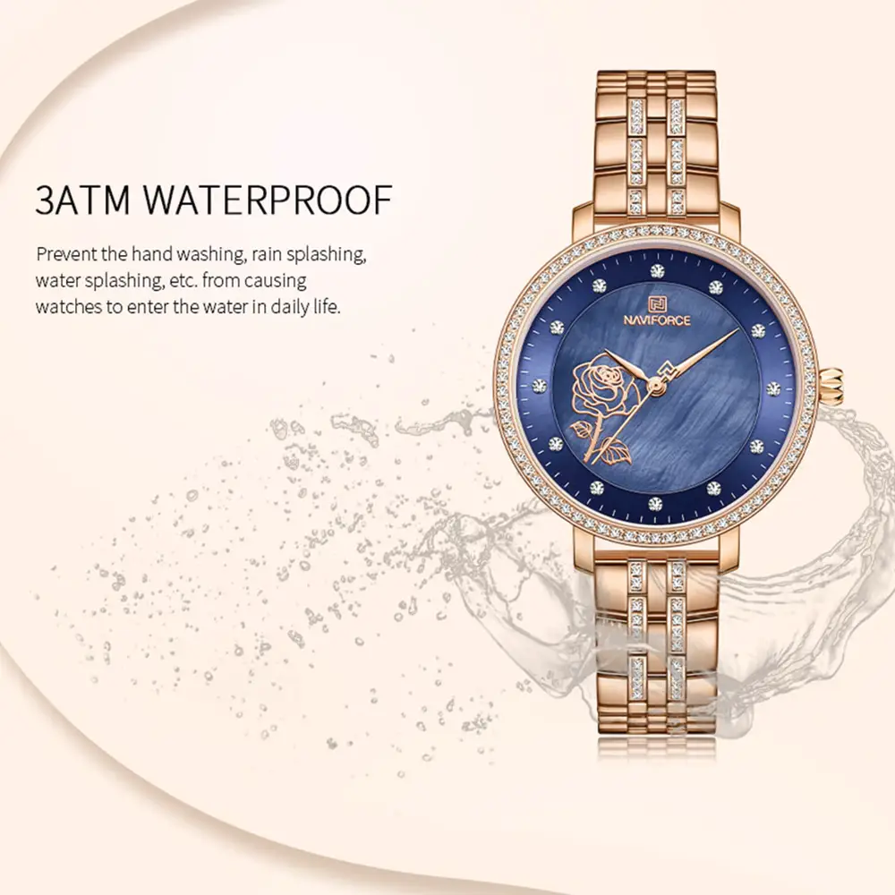 naviforce 5017 Rosegold Blue 03