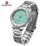 naviforce 5021 silver green 01