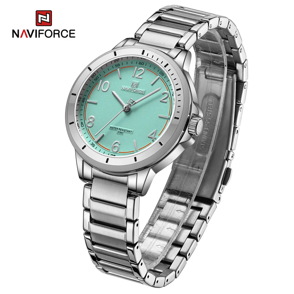 naviforce 5021 silver green 01