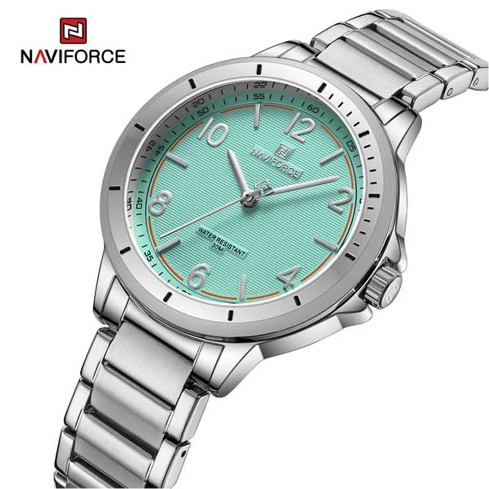 naviforce 5021 silver green 02
