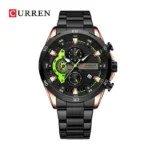 Curren 8402 Rose Gold Black Men's Watch Price in BD - Original