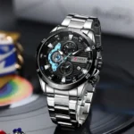 Curren 8402 Silver Black 02
