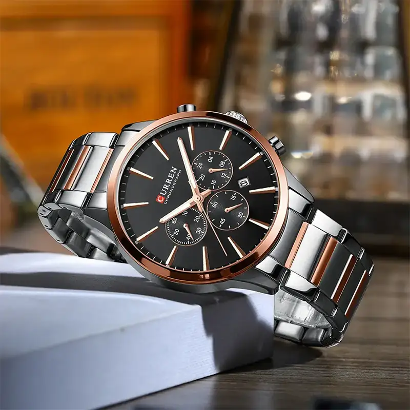 Curren 8435 Silver Black 02