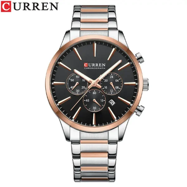 Curren 8435 Silver Black