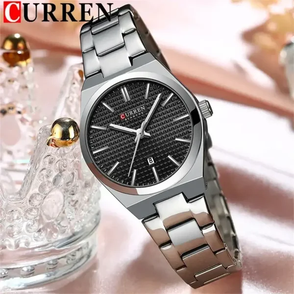 Curren 8439 Ch For Women Sliver Black 02