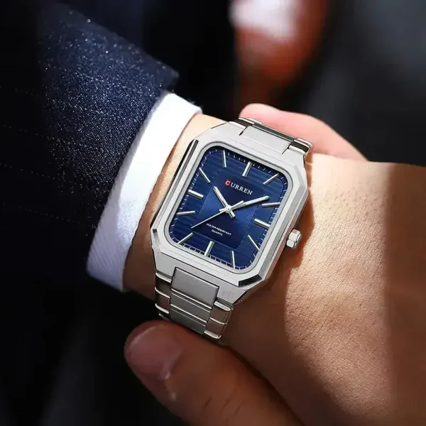 Curren 8457 For Men Silver Blue 02