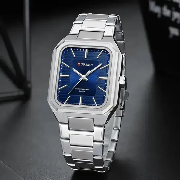 Curren 8457 For Men Silver Blue 04