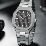 Curren 8458 For Men Silver Black 02