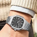 Curren 8458 For Men Silver Black 03