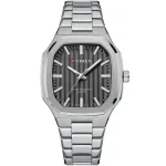 Curren 8458 For Men Silver Black