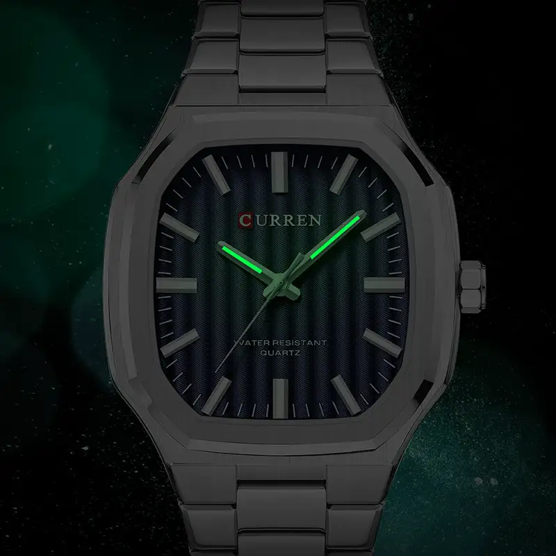 Curren 8458 For Men Silver Blue 03