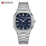 Curren 8458 For Men Silver Blue