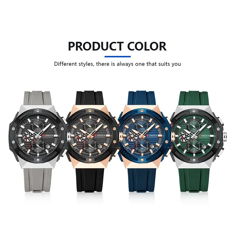 Curren 8462 Gray Blue Black Gray