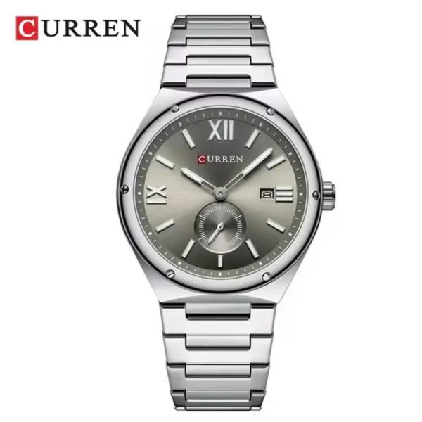 Curren 8471 CH Silver Gray Men's Watch Price in BD - Original Front View