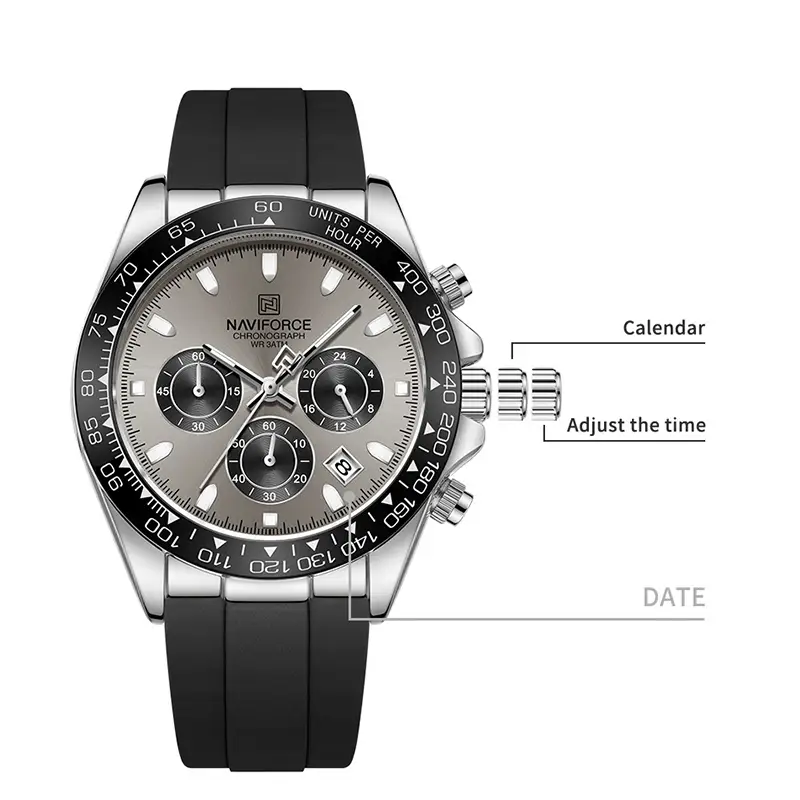 Naviforce 8054 Black Gray 03